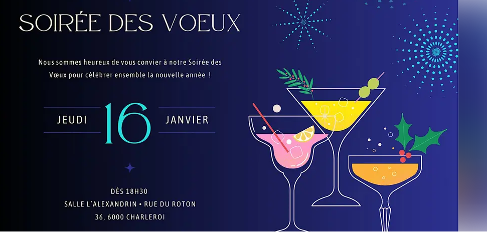 Soirée des voeux - 16/01/2025 à L'Alexandrin de Charleroi.
